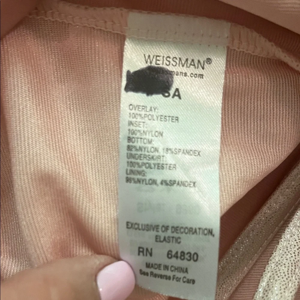 Weissman Pink Sequin Dance Costume with feathers size Adult Small - Picture 8 of 11